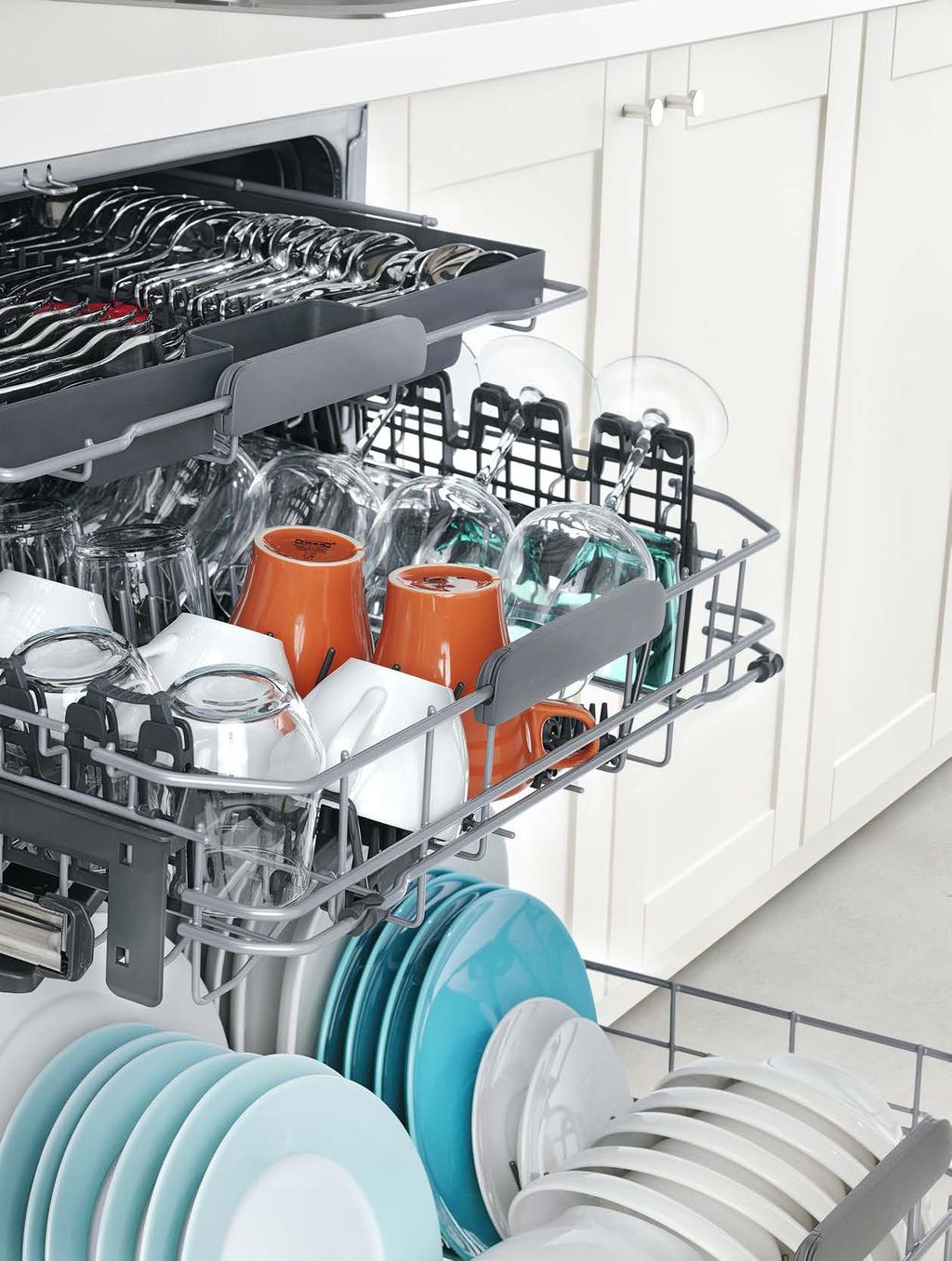 LAVASTOVIGLIE La lavastoviglie permette di consumare meno acqua ed energia rispetto al lavaggio a mano dei piatti ed è più igienica.
