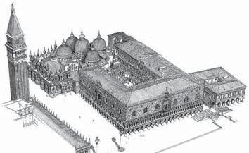 a partire dal 1340; l ala verso la Piazza (già Palazzo di Giustizia) la cui realizzazione nelle forme