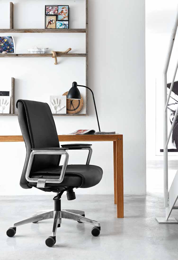 Comfortable, ergonomic executive chair, with padded seat, and back support.