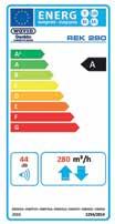 Dotata di sezione di by-pass per il free-cooling comandato da valvola motorizzata. Recuperatore di calore del tipo a recupero in controcorrente interamente realizzato in materiale plastico.