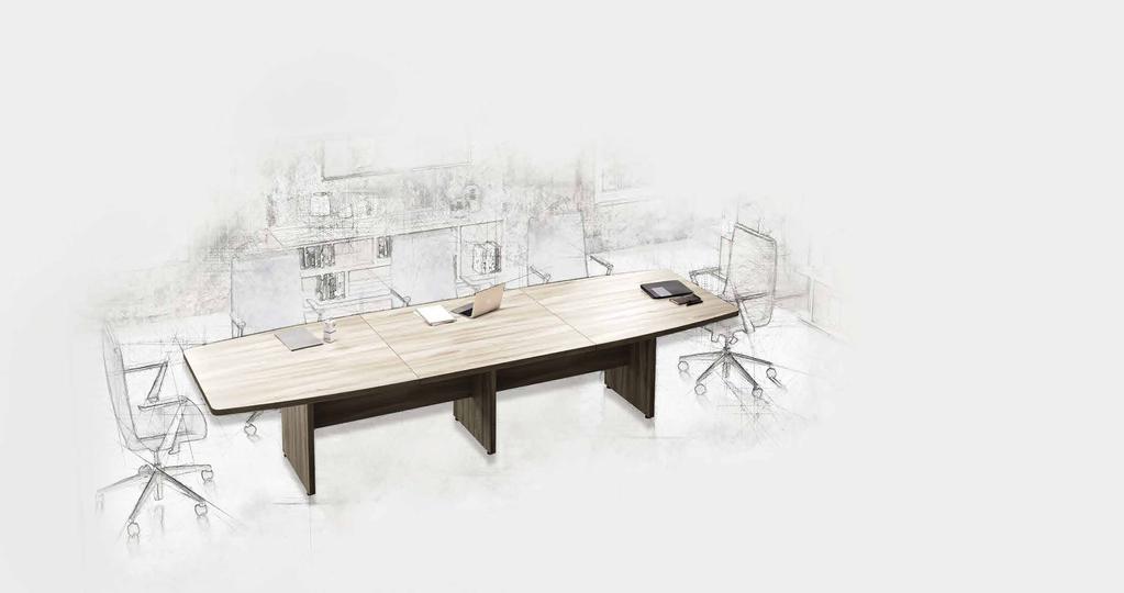 TAVOLI RIUNIONE PROTAGONISTI DEI VOSTRI INCONTRI DI LAVORO CONFERENCE TABLES FOR A BOLD STATEMENT IN YOUR BUSINESS MEETINGS Dettagli di qualità, linee pulite e materiali solidi rendono i tavoli