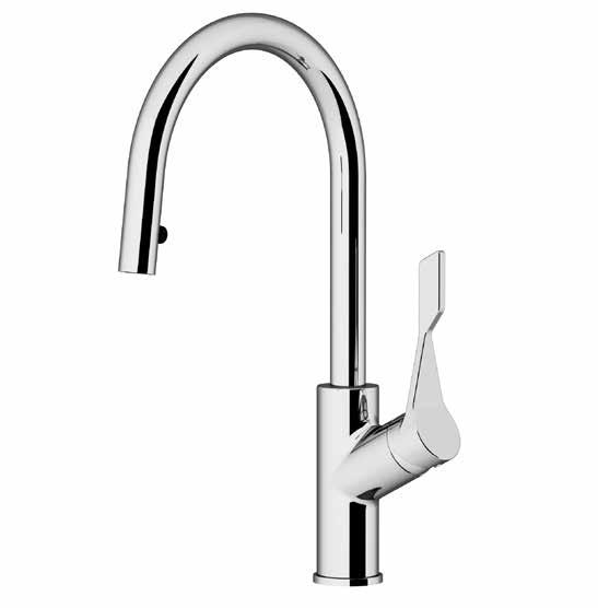 UNLEADED ZERØPb Miscelatore lavello con bocca girevole e doccia estraibile Single lever sink mixer with swivel spout and removable shower Mitigeur évier avec bec orientable et douche extractible und