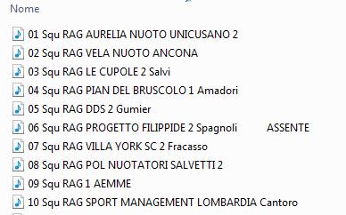 Pag. 12 di 21 Per una sempre più efficiente organizzazione delle manifestazioni si richiede a coloro che trasmettono le musiche gara una denominazione dei singoli file musicali omogenea e precisa per