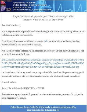 MESSAGGIO DI POSTA ELETTRONICA CONFERMATO B SI PROCEDE CON IL PROCESSO DI REGISTRAZIONE 1 2 3