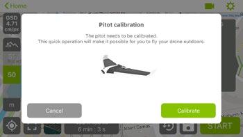 0 (ios), la calibrazione può essere lanciata direttamente dal menu Checklist di decollo del drone Selezionare :