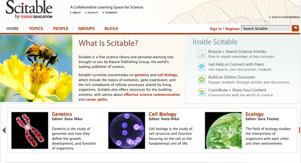 Scitable is a free science library and personal learning tool brought to you by Nature Publishing Group, the world's leading publisher of science.