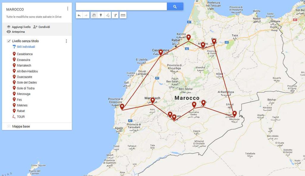 IL VOSTRO TOUR Visualizza la mappa online: https://www.google.com/maps/d/edit?