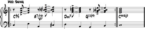 73 Pulsi Sëing determinon frazimin e muzikantit i cili interpreton në lojen e tij muziken e shkrueme, duke sëingue si më poshtë: Modeli tjeter ritmik âsht ai në Klave (Clave) 3/2 ose 2/3 dhe i perket