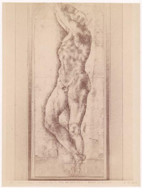 Disegno - Studio di nudo virile stante - Michelangelo Buonarroti - Parigi - Museo del Louvre Giraudon, Auguste (studio) Link risorsa: http://www.