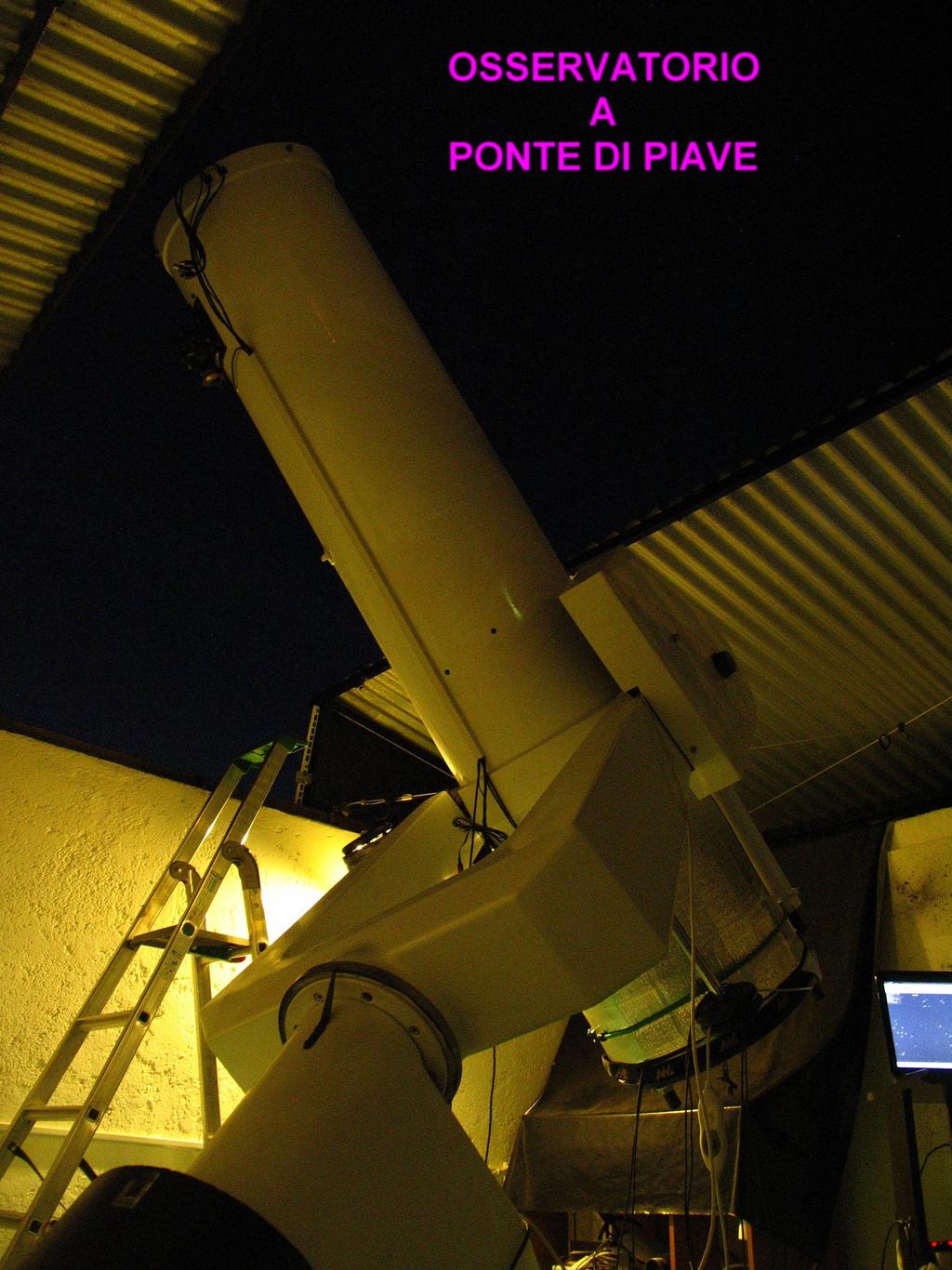 Strumentazione Attuale a Ponte di Piave Questo l'attuale telescopio montato su una terrazza nel giardino di casa, a Ponte di Piave, località