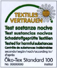 Il marchio Oeko-Tex In una sola lingua In più lingue Può essere stampata in lingue