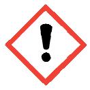 Avvertenze: Attenzione Pittogrammi di pericolo GHS07: Punto esclamativo Consigli di prudenza: P101: In caso di consultazione di un medico, tenere a disposizione il contenitore o l'etichetta del