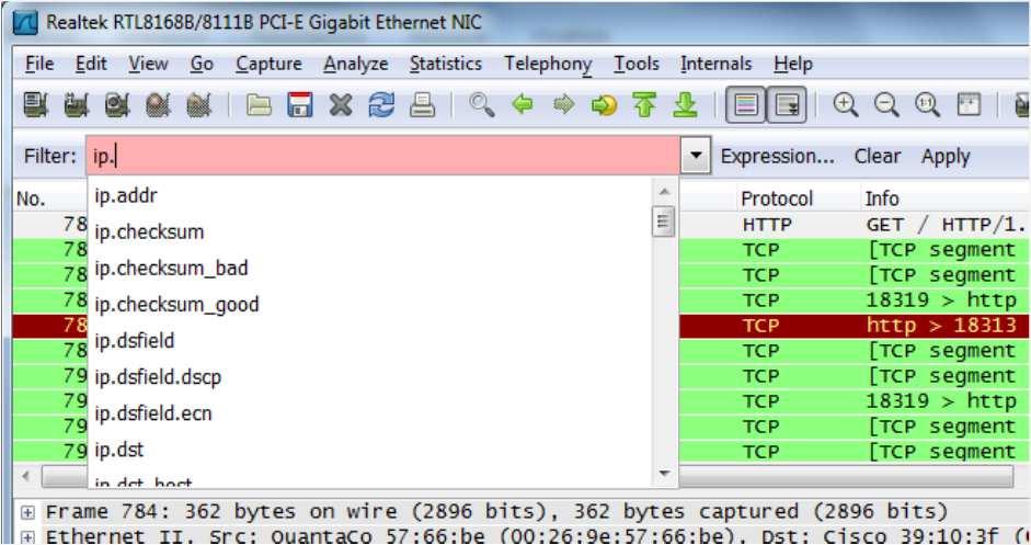 Fausto 17  wireshark: