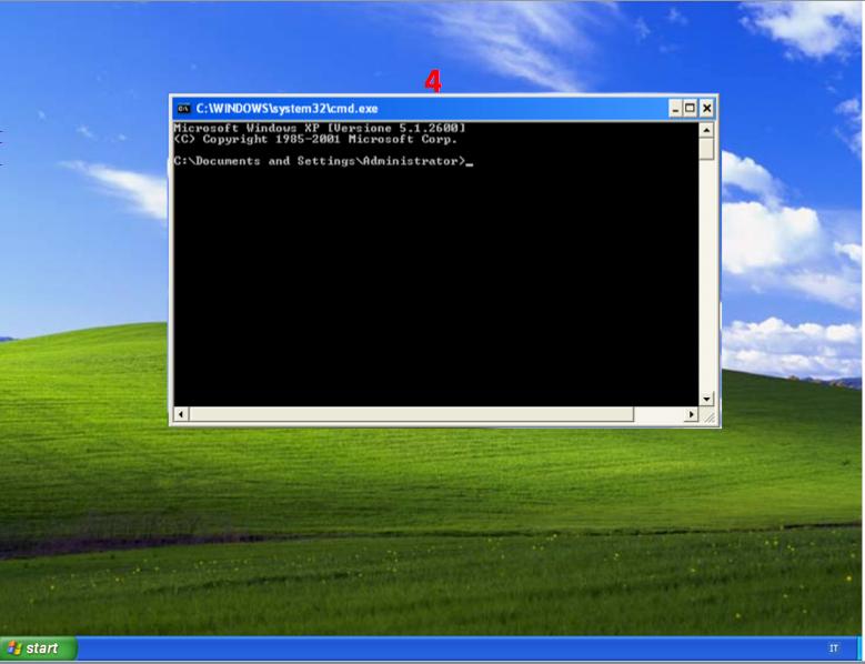 Console Comandi di Windows XP: Avvio Per lanciare la console