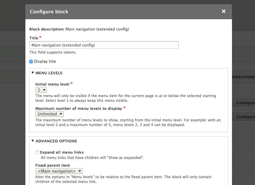 MENÙ Amazing Modules: Menu block: Inserisce molteplici menu legati a determinate pagine del sito in vari livelli di profondità e ci permette di creare dei blocchi vincolati alla