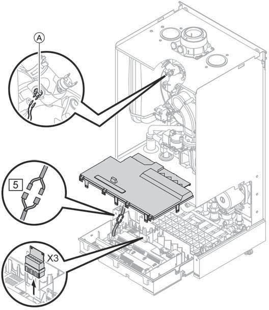 Eliminazione dei guasti Riparazione (continua) 1. Staccare la spina X3 dalla regolazione. 2. Misurare la resistenza del sensore temperatura esterna tra X3.1 e X3.