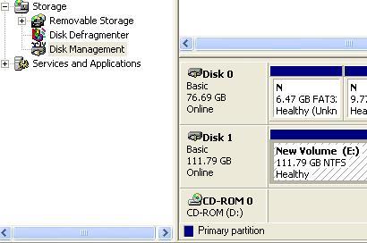 STEP5: Al termine del partizionamento, l'hdd esterno verrà riconosciuto come "Nuovo volume".