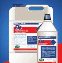Disponibile anche in monodose da 15 ml, 30 ml, 100 ml EIS (750 ml) è un detergente multiuso autoasciugante Idoneo per la manutenzione giornaliera di superfici quali vetri, specchi, porte e superfici