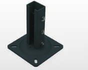 nera Black painted footplatefor horizontal fastening PN1515S0 Base di fissaggio verticale a pavimento vern.