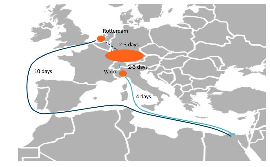 Concorrente dei porti del Nord 5 giorni guadagnati sui transit times per/da la Svizzera e la