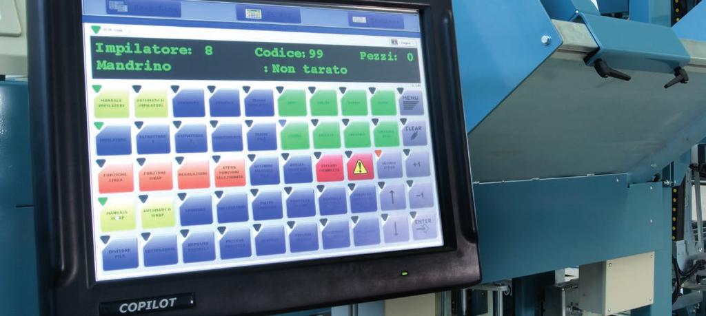 Semplice come un touch 6 Copilot è la consolle touch screen con cui gestire facilmente tutti i parametri macchina e avere sotto controllo tutti i dati di produzione, misurando efficienza e risultati.
