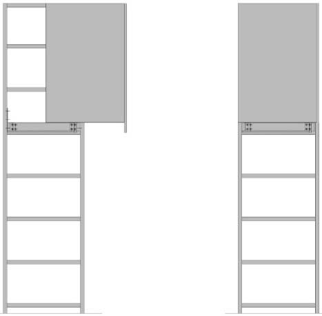 HORIZONTAL PANELS UNDER 6MA x 15mm Per l altro lato della composizione ripetere le stesse operazioni a partire dal punto 22, fino al punto 30.