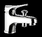 Single-lever one-hole sink or bath mixer with diverter without shower set.