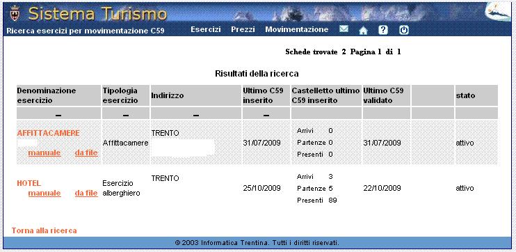 Per inserire i dati della movimentazione giornaliera in modo automatico tramite file selezionare il link da file in corrispondenza dell Esercizio.