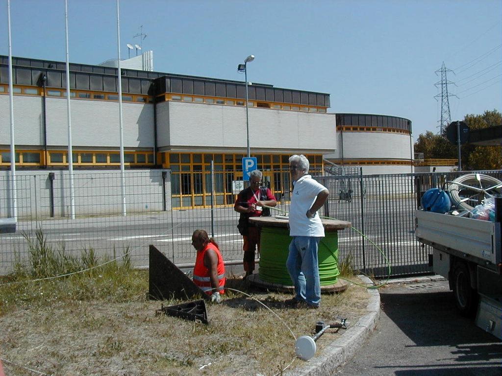 un ritardo nella posa I posatori stavano per