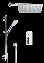 DANIEL RUBINETTERIE Miscelatore doccia incasso. Built-in shower mixer. - TA602 Miscelatore vasca incasso con deviatore. Built-in bath/shower mixer with diverter.