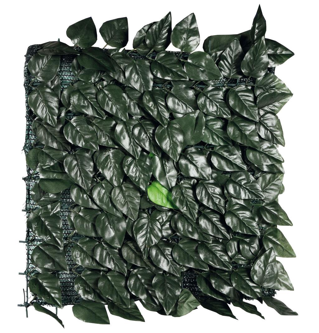 verde scuro sostenute da una rete in plastica a maglia quadra con applicazione rete ombreggiante 80 g/m2 sul retro.