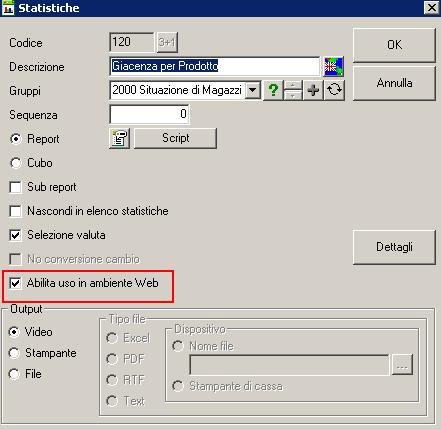 Configurazione generiche di anagrafiche (es.: magazzini, causali di magazzino, tipi pagamenti, ecc.) e statistiche.