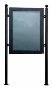 The frame of the board is made of structure in steel sheet with openable door in aluminum and stratified safety glass and closing. The display panel can be single sided or double sided.