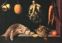 Juan van der Hamen Still Life: Fruit and Glass, ca 1629 Williams College of Art, Williamstown Juan Sánchez Cotán Bodegón de frutas, verduras y hortalizas, 1602 Private collection In copertina: Juan