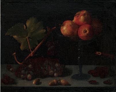 6 Juan Fernández "El Labrador" Natura morta con uva, ghiande e mele / Still Life with Grapes,