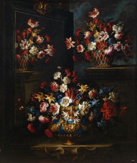 Juan de Arellano Vasi di fiori allo specchio /