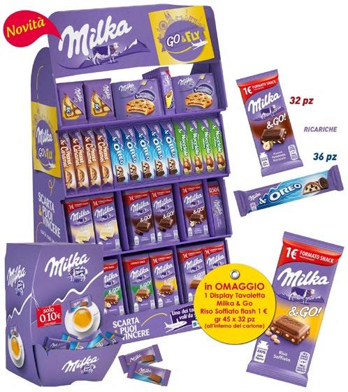 Descrizione Prodotto Q.tà Prezzo Tavolette Milka & Go gr. 45 208 Pz. 0,590 Tavoletta Milka Latte gr. 25 16 Pz. 0,310 Barrette Zack Assortite 121 Pz. 0,560 Milka & Tuc gr. 35 20 Pz.