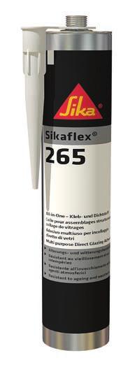 Sikaflex -265 (accelerabile con Sika Booster) La soluzione di adesivo/sigillante in un prodotto solo con buona resistenza all invecchiamento ed agli agenti atmosferici per veicoli commerciali