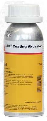 Sika Coating Aktivator Agente promotore di adesione sui rivestimenti Sika Coating Aktivator è un agente di pretrattamento ed attivazione specificamente formulato per superfici verniciate o rivestite