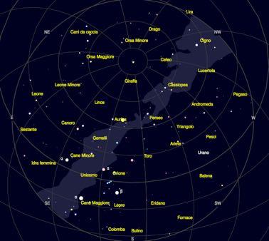 Cielo del 15 geniaio alle 2130 a Remanzacco Stella Polare Galassia Andromeda Le Pleiadi Urano