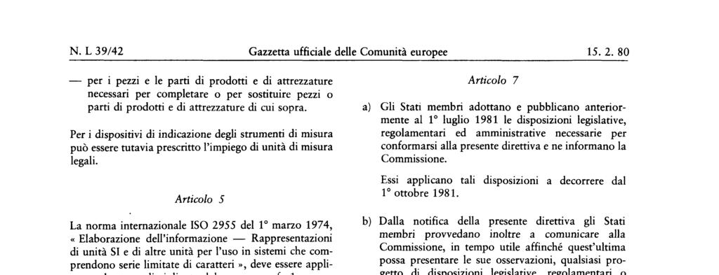 N. L 39/42 Gazzetta ufficiale delle Comunità europee 15. 2.