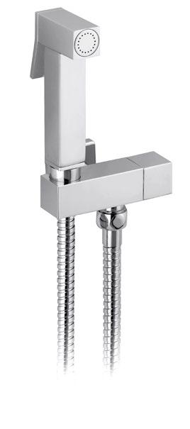 Hydrobrush jet set, brass chrome plated tap, flexible hose double lock cm. 120.