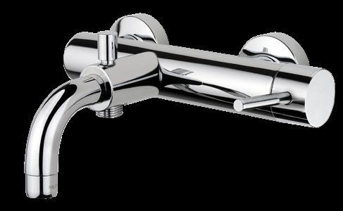 SA 10 Monocomando vasca Single lever bath mixer without/with shower kit Einhebelmischbatterie für Wanne ohne/mit kit Handbrause 150 + - 20 63 SA 10 SD - senza kit doccia SA 10 DXC -