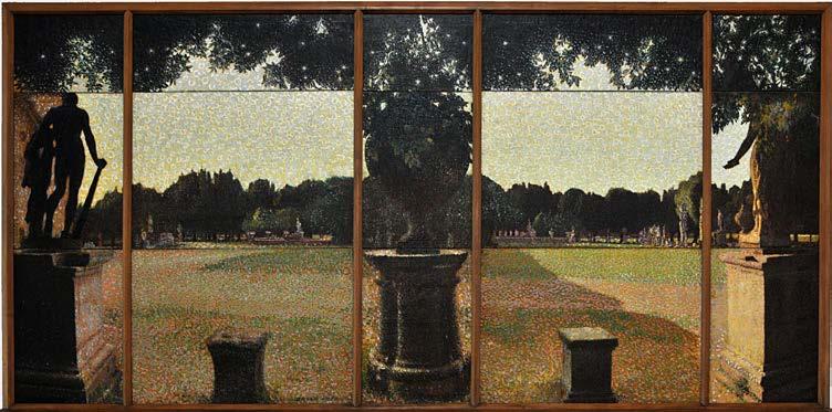 8. Giacomo Balla, Villa Borghese Parco dei Daini Giacomo Balla ha fatto questo grande quadro. Giacomo Balla era un pittore che viveva a Roma. In molti quadri di Balla ci sono strade e parchi di Roma.