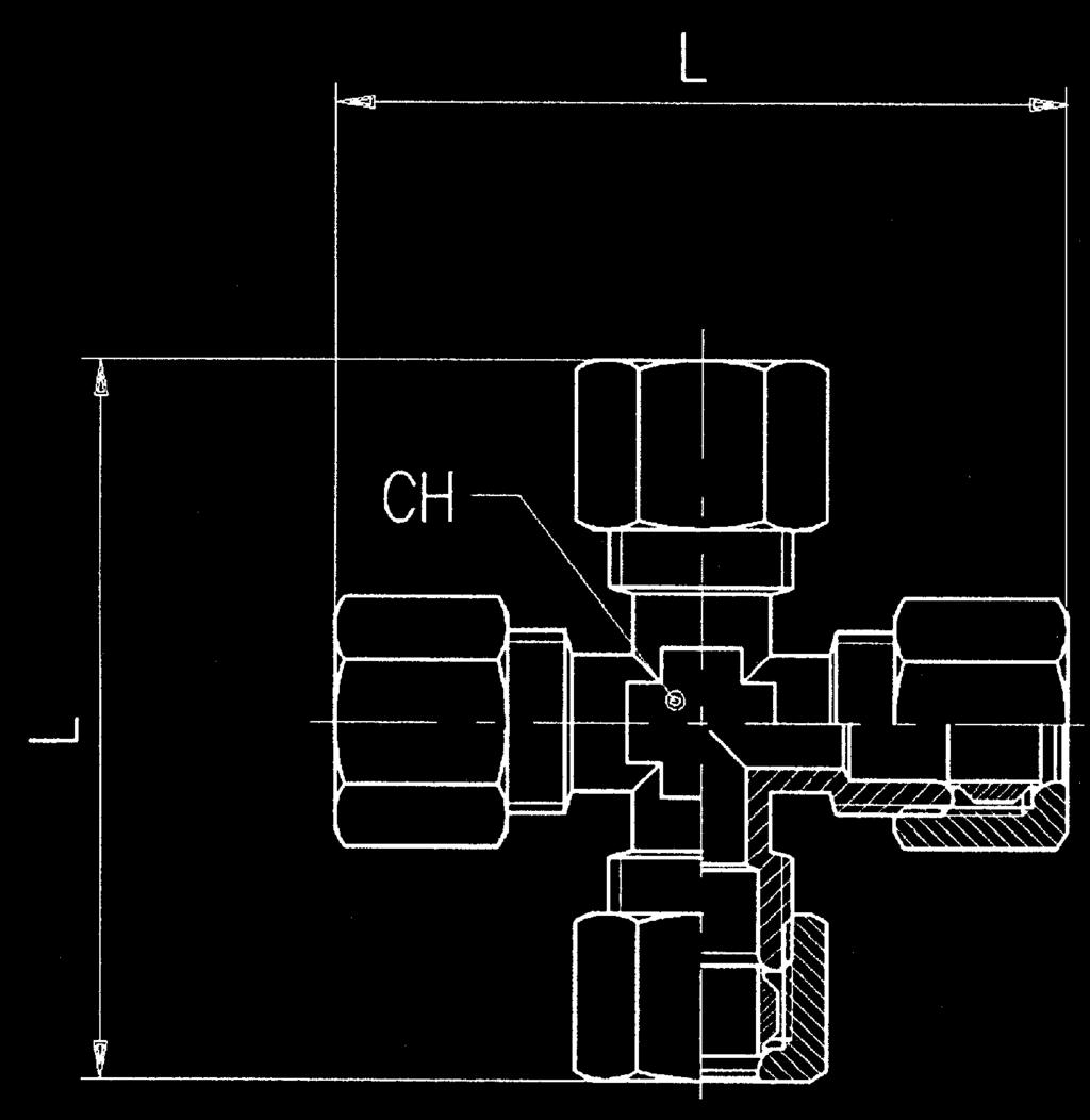 Serie 13000 13500 RACCORDO DIRITTO FEMMINA - STRAIGHT FEMALE ADAPTOR 13510 RACCORDO A CROCE - EQUAL CROSS 1350000001 1350000002 1350000003 1350000004 1350000005 1350000006 1350000007 1350000008