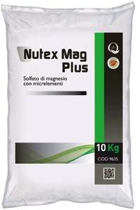 PREVENZIONE E CURA DELLE CLOROSI NUTEX MAG PLUS contiene in elevata concentrazione sia meso che microelementi più coinvolti nei processi fotosintetici e nella produzione di proteine, vitamine e