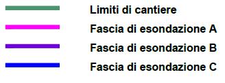 Le Fasce Fluviali sono così classificate: - Fascia A : fascia di deflusso della piena costituita dalla porzione di alveo che è sede prevalentemente del deflusso della corrente per la piena di