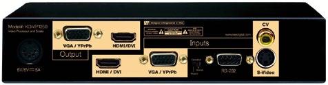 NTSC a PAL, da HD-PAL a HD-NTSC entrambe le uscite video analogiche e HDMI possono essere attive simultaneamente con sorgenti VGA, component o non HDMI/DVI conversione frame rate da 50 Hz a 60 Hz e