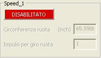 La prima riga della tabella canali si disabilita. Riquadri Speed_1 e Speed_2: Puoi decidere se abilitare o meno questo canale.