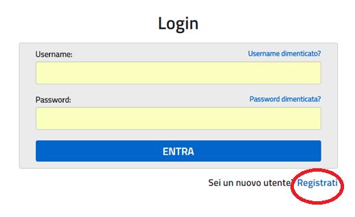 1.2. Registrazione al portale MIUR Gli utenti che non sono registrati al portale del MIUR per accedere al servizio Pago In Rete devono effettuare la registrazione.